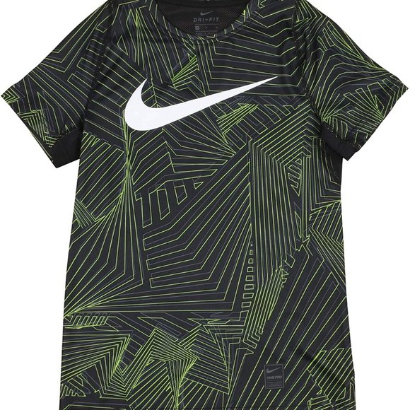 Nike Other - 4/$25 Nike Pro Green Black Geometric Swoosh Tee